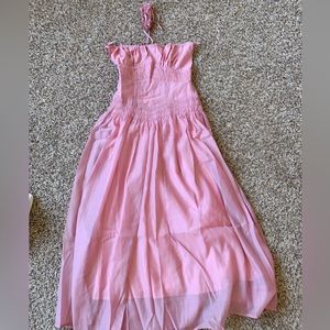 NWOT peony pink vacation dress, size M